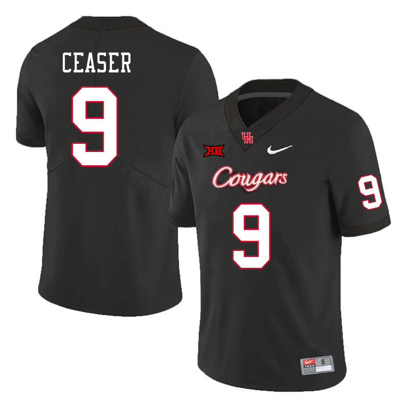 Men #9 Nelson Ceaser Houston Cougars Big 12 XII College Football Jerseys Stitched-Black